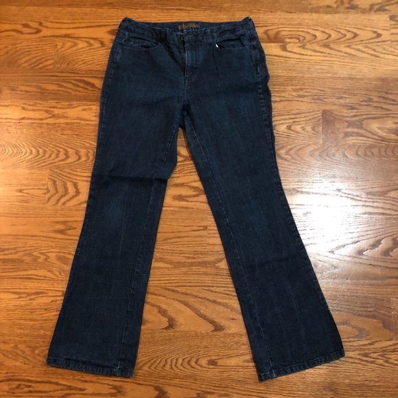 st john's bay back flap pocket bootcut jeans